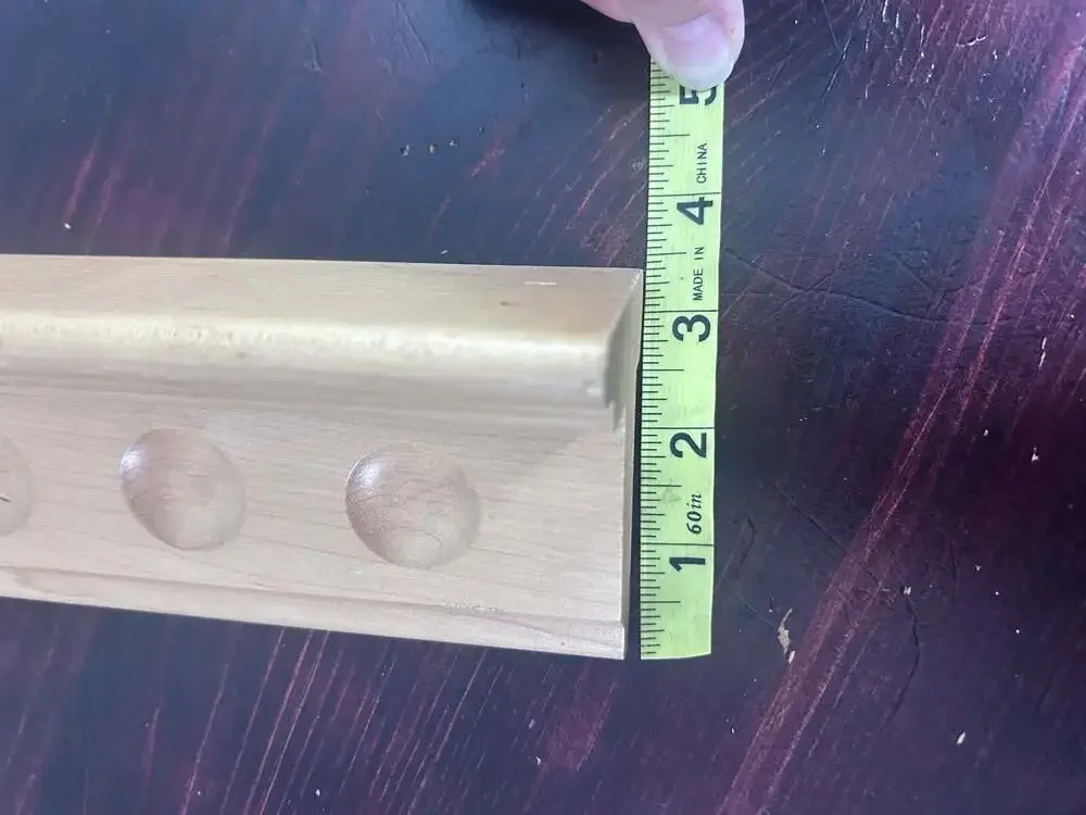Unfinished Wood Coin Display Shelf or Button Moulding Rail